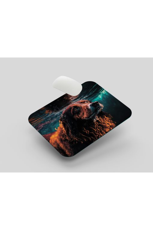 3D Suda Yüzen Köpek Mouse Pad, Diktörgen Mousepad, Mause Pad Ofis Mausepad
