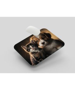 3D Kedi ve Köpek Mouse Pad, Diktörgen Mousepad, Mause Pad Ofis Mausepad