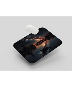 3D Kayık ve Gece Mouse Pad, Diktörgen Mousepad, Mause Pad Ofis Mausepad
