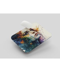3D Ağlayan Kadın Mouse Pad, Diktörgen Mousepad, Mause Pad Ofis Mausepad