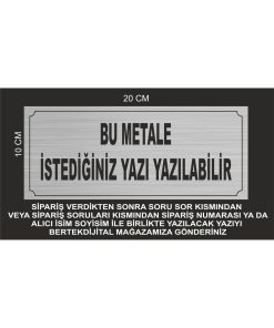 Kişiye Özel Metal Gümüş Plaka Kapı İsimliği , Uyarı Levhası