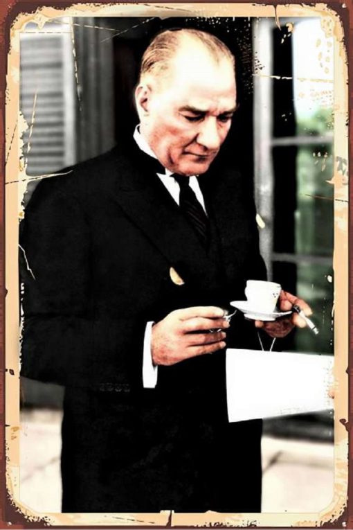 Bertek Dijital Retro Atatürk Tablo