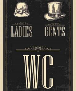 Bertek Dijital Retro WC Tablo