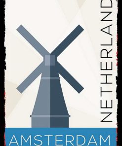 Bertek Dijital Retro Amsterdam Tablo