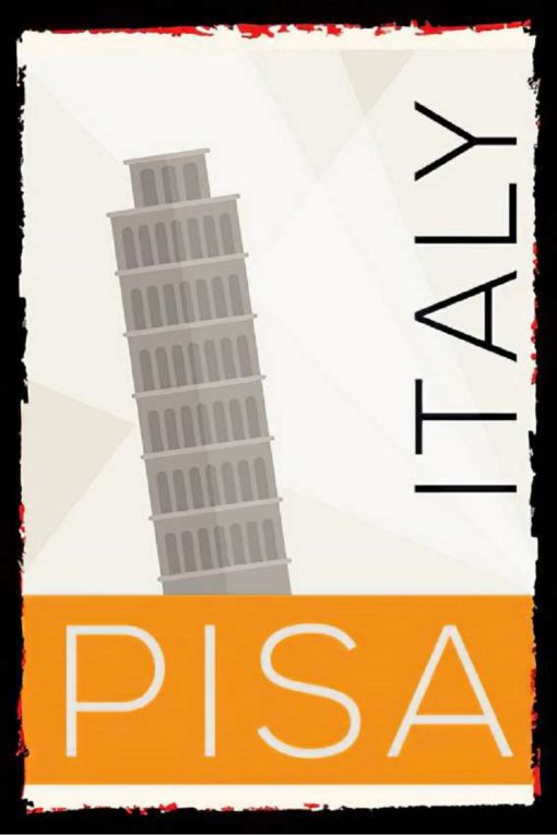 Bertek Dijital Retro Pisa Kulesi Tablo