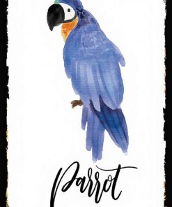 Bertek Dijital Retro Papağan Kuşu Tablo