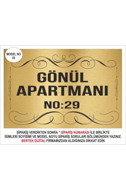 Gold Site Giriş Tabelası Metal Alüminyum 20x30 cm