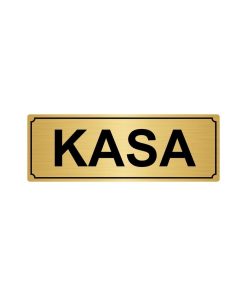 Kasa Yönlendirme Levhası 7cmx20cm Altın Renk Metal