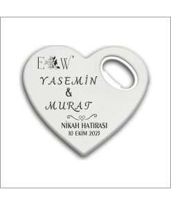 Bertek Dijital 10 Adet Düğün Nişan Nikah Kalp Magnet Açacak 026-10