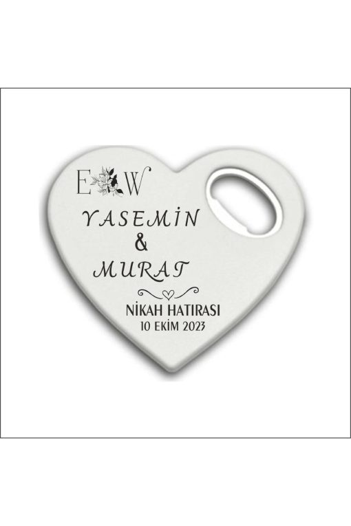 Bertek Dijital 10 Adet Düğün Nişan Nikah Kalp Magnet Açacak 026-10