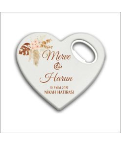 Bertek Dijital 10 Adet Düğün Nişan Nikah Kalp Magnet Açacak 025-10