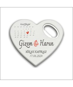 Bertek Dijital 10 Adet Düğün Nişan Nikah Kalp Magnet Açacak 020-10