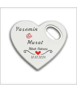 Bertek Dijital 10 Adet Düğün Nişan Nikah Kalp Magnet Açacak 016-10