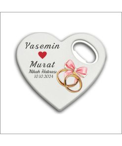 Bertek Dijital 10 Adet Düğün Nişan Nikah Kalp Magnet Açacak 015-10
