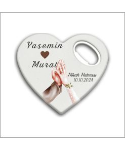 Bertek Dijital 10 Adet Düğün Nişan Nikah Kalp Magnet Açacak 014-10
