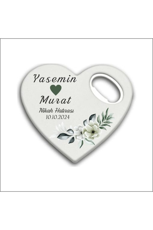 Bertek Dijital 10 Adet Düğün Nişan Nikah Kalp Magnet Açacak 012-10