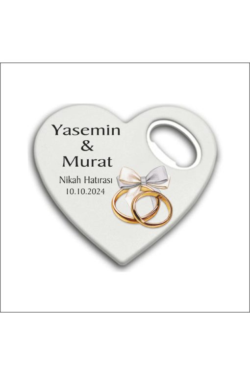 Kopya - Bertek Dijital 10 Adet Düğün Nişan Nikah Kalp Magnet Açacak 06-10