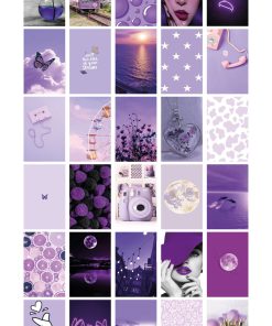 Lila 30'lu Duvar Posteri Seti Oda Dekoru Lila Poster Seti