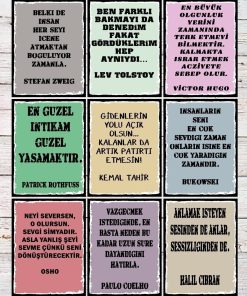 9 Parça Karışık Yazılı Set - Hbb Özel Seri