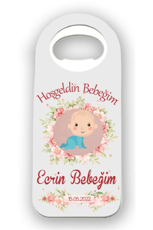 Bertek Dijital 10 Adet Bebek Düğün Nişan Söz Nikah Mevlüd Hediyesi - Hediyelik Magnet Açacak