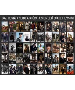 Gazi Mustafa Kemal Atatürk Poster Seti, 50 Adet 10*15 Cm