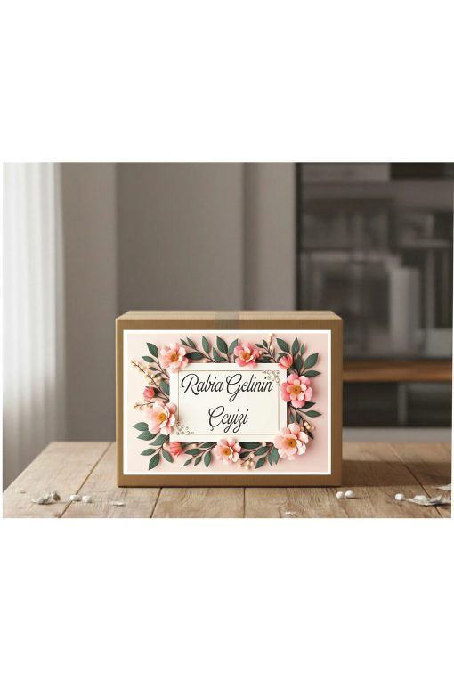 İsimli Çeyiz Etiketi - Kendinden Yapışkanlı - A4 Ebat (29 X 21 Cm) - 10 Adet