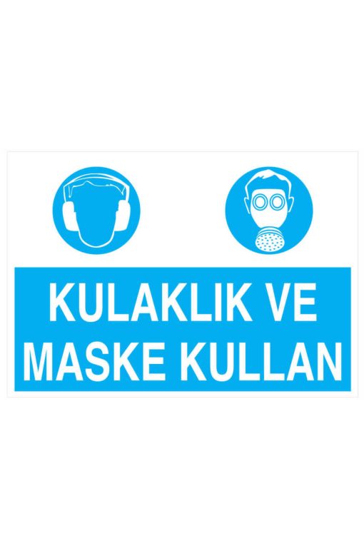 Koruyucu Gözlük Ve Maske Kullan İş Güvenliği 20x30 cm 3 mm Dekota