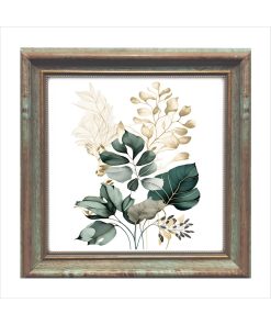 Çerçeveli Pleksi Camlı Çiçek Temalı Tablo 20 xx20 cm