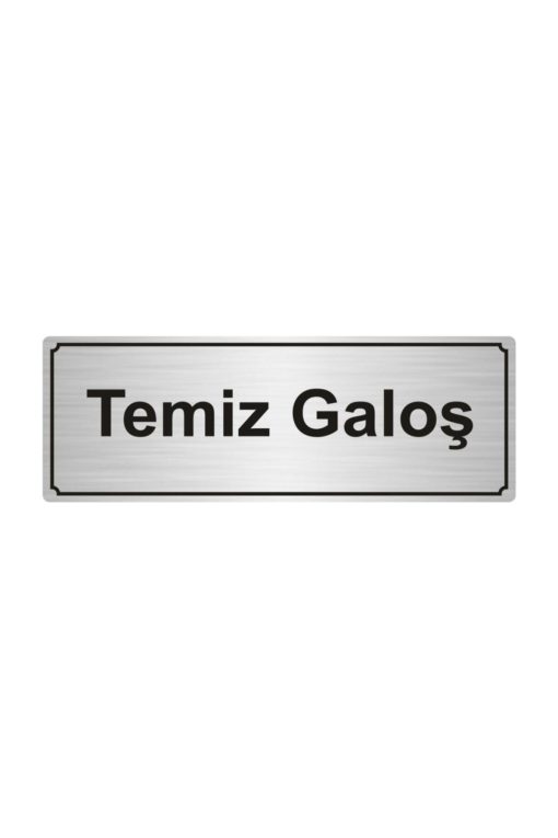 Kirli Galoş Yönlendirme Levhası 10x20cm Gümüş Renk Metal