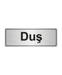Duş Yönlendirme Levhası Gümüş Renk Metal 7cmx20cm.