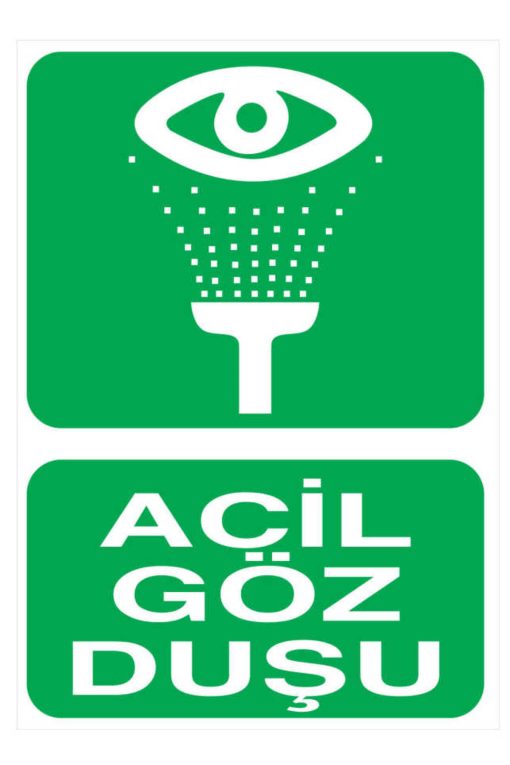 Acil Göz Duşu İş Güvenliği 20X30 CM