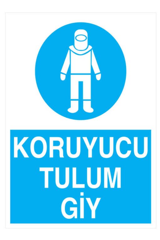 Koruyucu Tulum Giy İş Güvenliği 20X30 CM