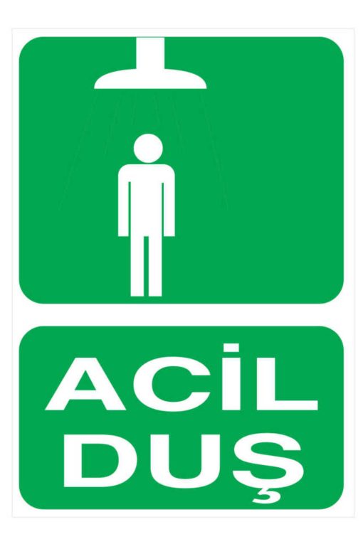Acil Vücut Duşu İş Güvenliği 20X30 CM