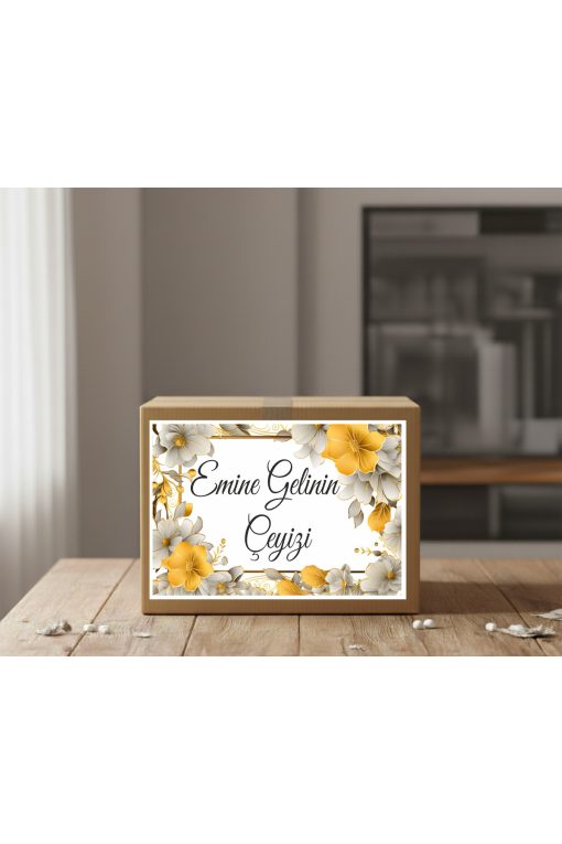 İsimli Çeyiz Etiketi - Kendinden Yapışkanlı - A4 Ebat (29 X 21 Cm) - 10 Adet