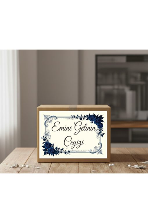 İsimli Çeyiz Etiketi - Kendinden Yapışkanlı - A4 Ebat (29 X 21 Cm) - 10 Adet