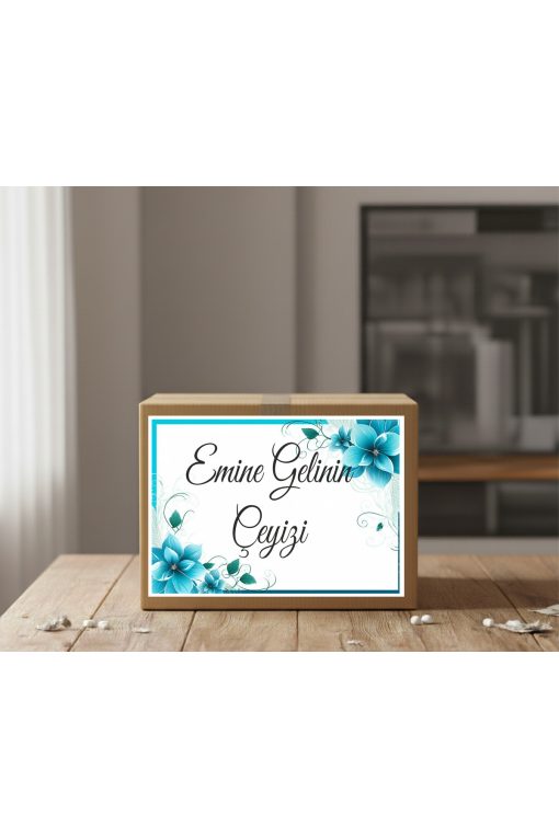 İsimli Çeyiz Etiketi - Kendinden Yapışkanlı - A4 Ebat (29 X 21 Cm) - 10 Adet