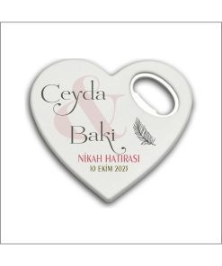Bertek Dijital 10 Adet Düğün Nişan Nikah Kalp Magnet Açacak 023-10