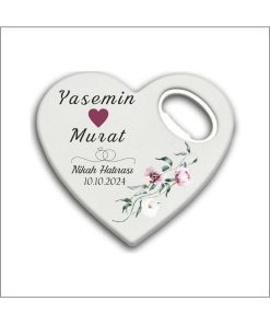 Bertek Dijital 10 Adet Düğün Nişan Nikah Kalp Magnet Açacak 013-10