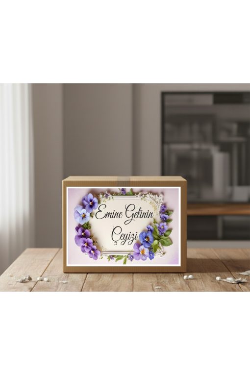 İsimli Çeyiz Etiketi - Kendinden Yapışkanlı - A4 Ebat (29 X 21 Cm) - 10 Adet