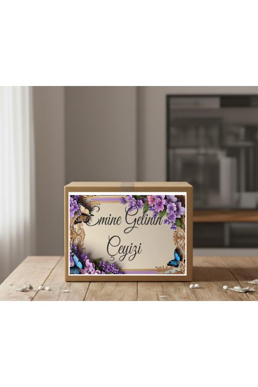 İsimli Çeyiz Etiketi - Kendinden Yapışkanlı - A4 Ebat (29 X 21 Cm) - 10 Adet