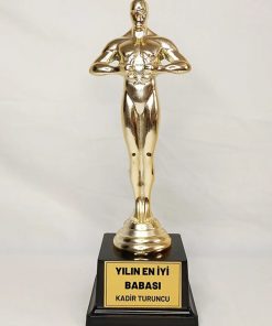 Kişiye Özel Isim Baskılı Yılın Babası Babalar Günü Anneler Günü Oscar Ödülü Oscar Heykel Kupa 26 Cm