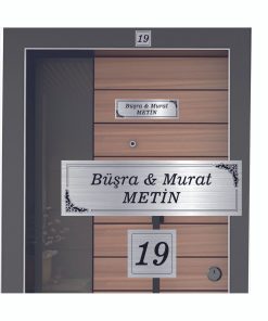 GÜMÜŞŞ RENK DAİREE KAPI İSİMLİĞİ