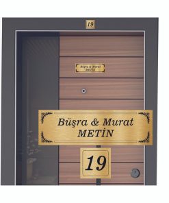 GOLDD RENK DAİRE KAPI İSİMLİĞİİ