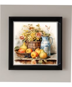 Çerçeveli Pleksi Camlı Meyve Temalı Tablo 20 x 20 cm