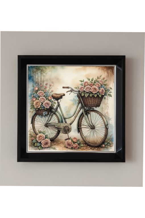 Çerçeveli Pleksi Camlı Kahve Köşesi Temalı Tablo 20 x 20 cm