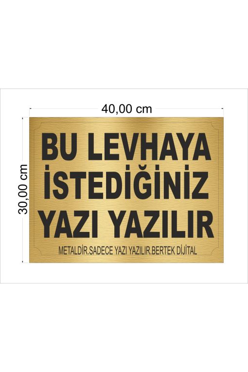 Bertek Dijital Gold Apartman - Site - Han Önü - Kişiye Özel Tabela