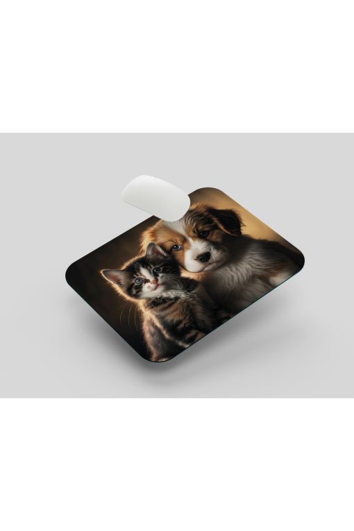 3D Kedi ve Köpek Mouse Pad, Diktörgen Mousepad, Mause Pad Ofis Mausepad