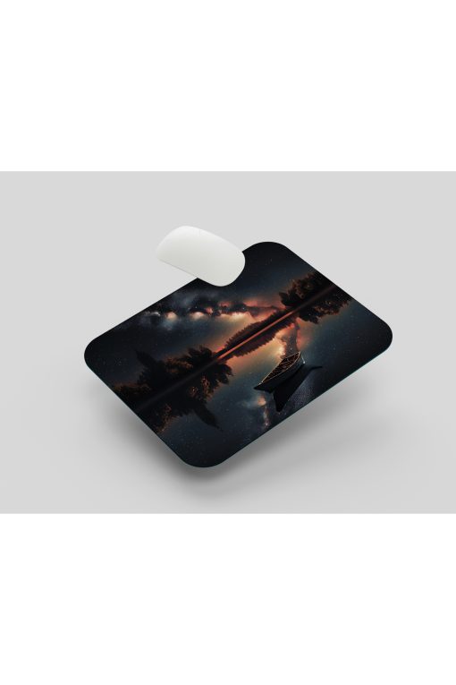 3D Kayık ve Gece Mouse Pad, Diktörgen Mousepad, Mause Pad Ofis Mausepad