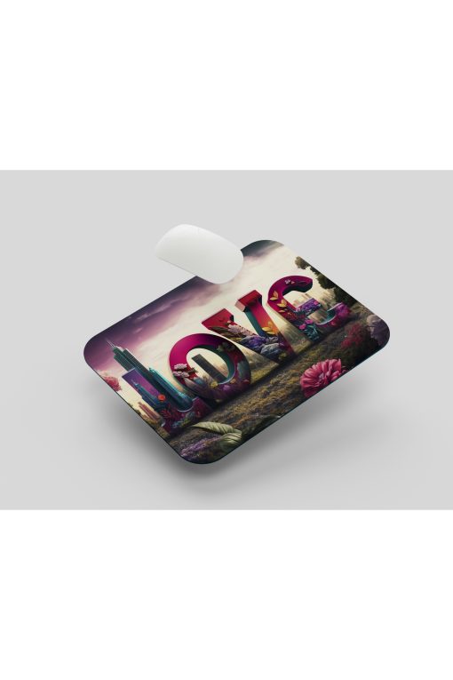 3D Love Mouse Pad, Diktörgen Mousepad, Mause Pad Ofis Mausepad