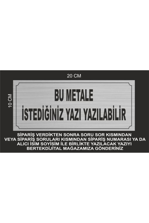 Kişiye Özel Metal Gümüş Plaka Kapı İsimliği , Uyarı Levhası